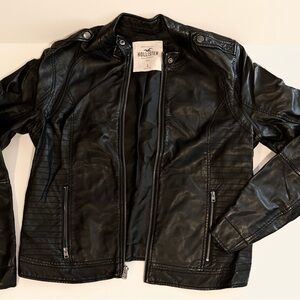Hollister Black Faux Leather Jacket